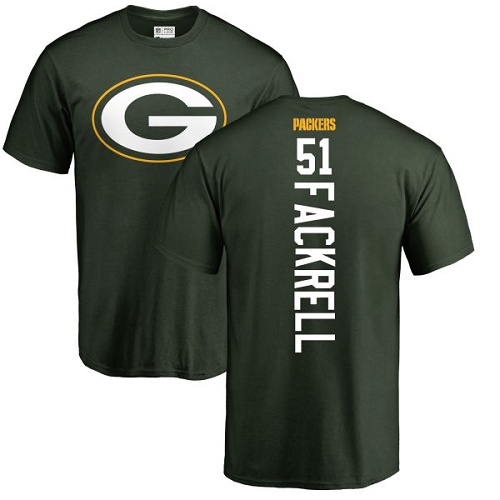 Men Green Bay Packers Green #51 Fackrell Kyler Backer Nike NFL T Shirt